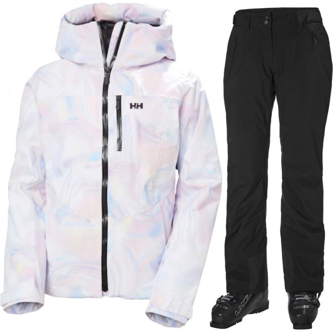 Helly Hansen Legendary/Valdisere 3.0 skidset, dam, svart/ljuslila