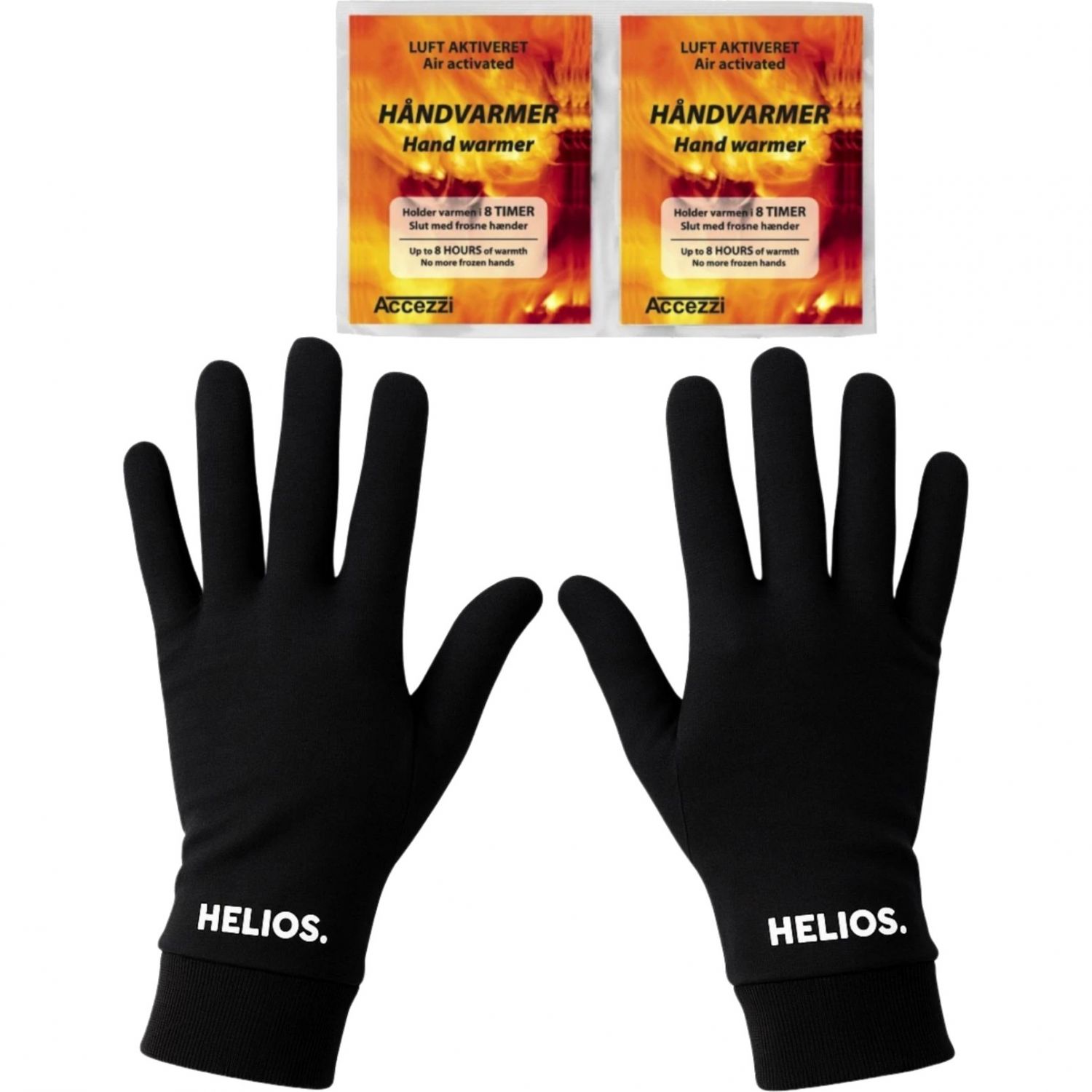 Accezzi Håndvarmer/Helios Merino Glove sæt, unisex, sort