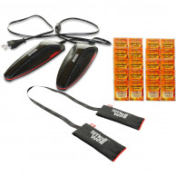 Accezzi Jalkojenlämmitin + kengän- ja saappaanlämmitin + hajunpoistaja setti, unisex, musta/punainen