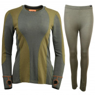 Aeonian das TARA/Helios Merino One Skiunterwäsche-Set, Damen, grün