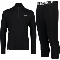 Mons Royale Cascade 1/4 Zip/3/4 Set, Herren, schwarz