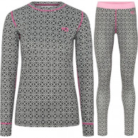 Kari Traa Fryd skiundertøjssæt, dame, sort/hvid