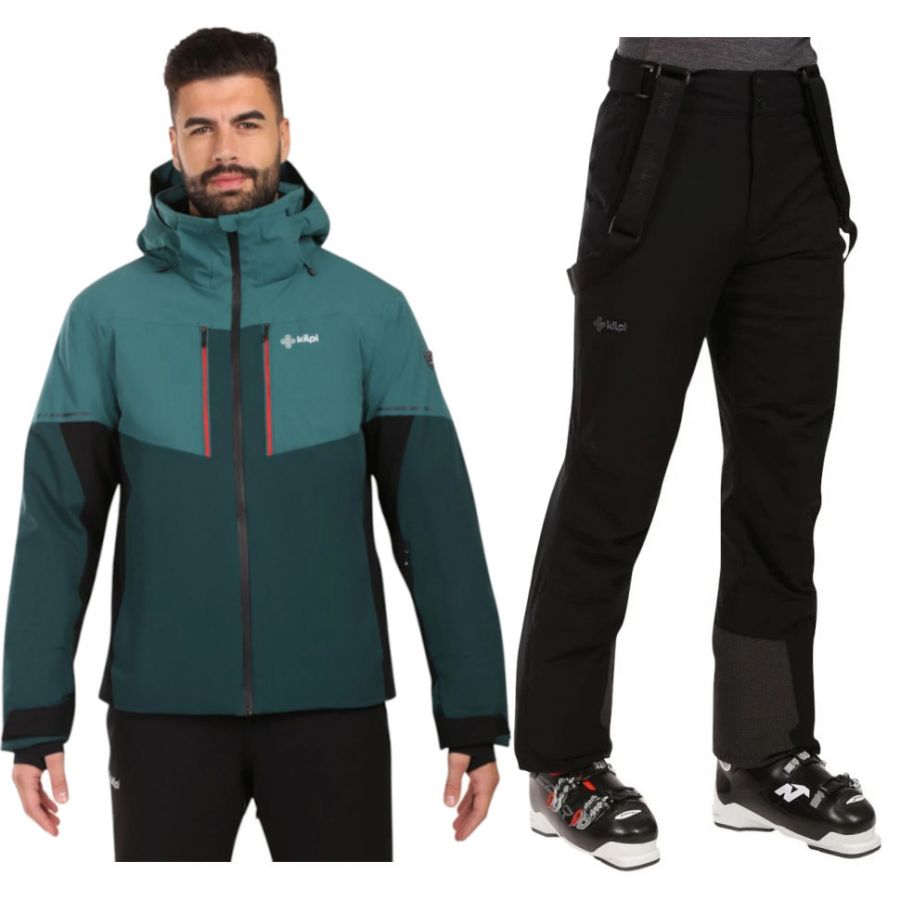 Kilpi Tonnsi/Mimas skidset, herr, mörkgrön/svart