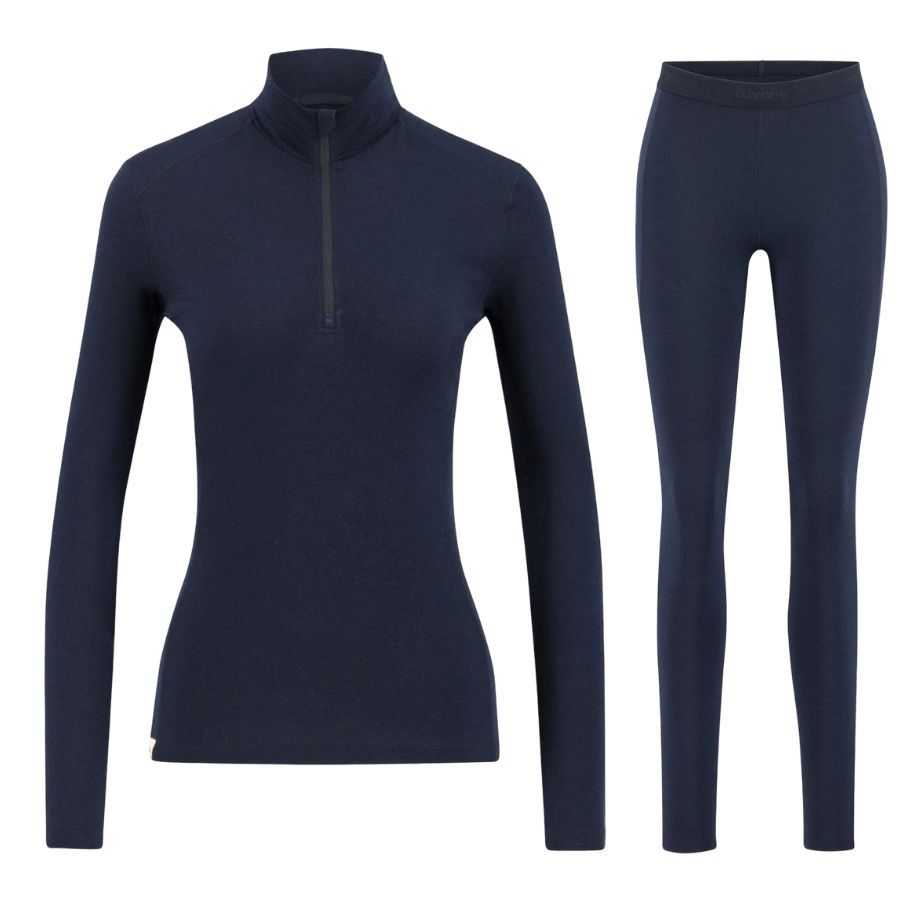 Ulvang Hero Half Zip/Hero Tights skiundertøjssæt, dame, mørkeblå