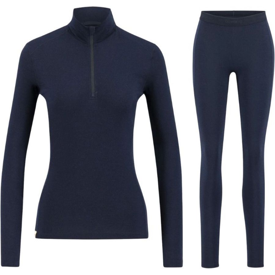 Ulvang Hero Half Zip/Hero Tights Skiunterwäsche-Set, Damen, dunkelblau