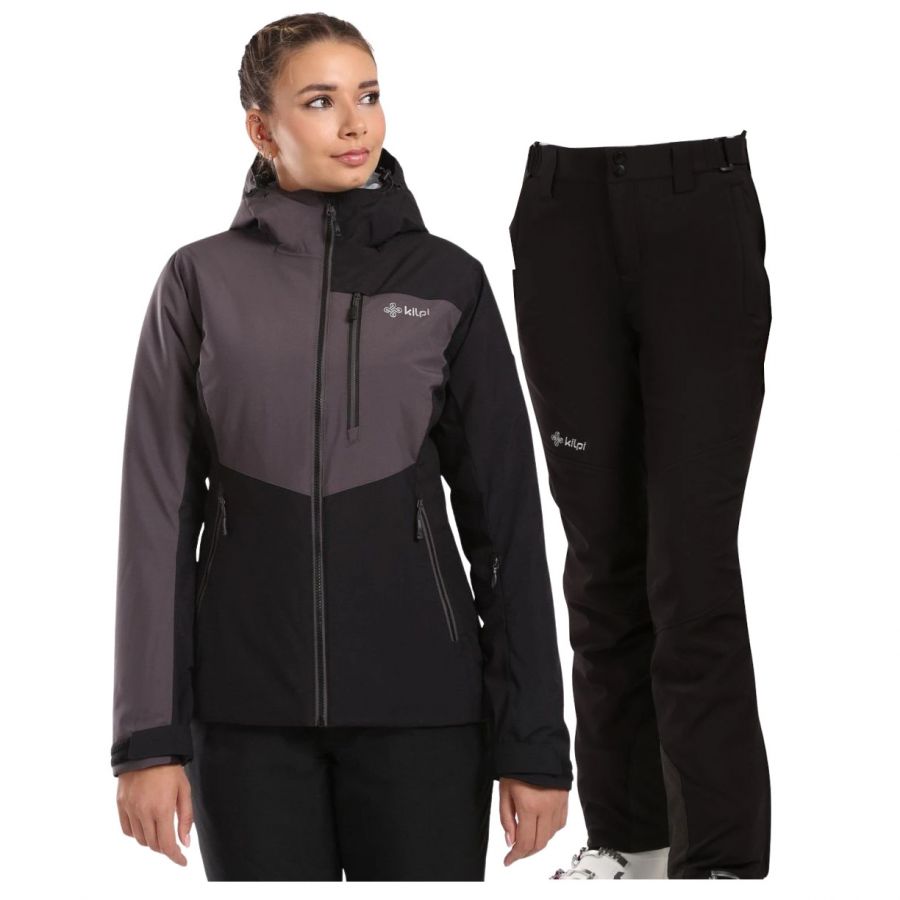 Kilpi Flip/Rhea ski set, women's, black