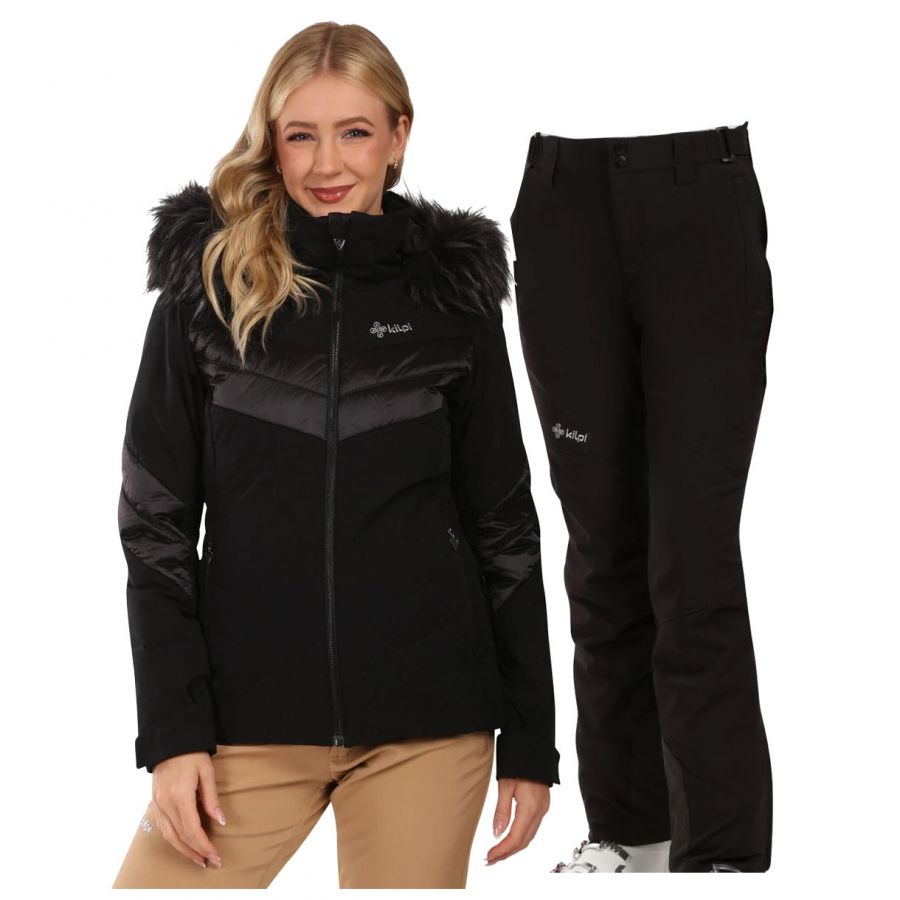 Kilpi Lin/Rhea ski set, women's, black
