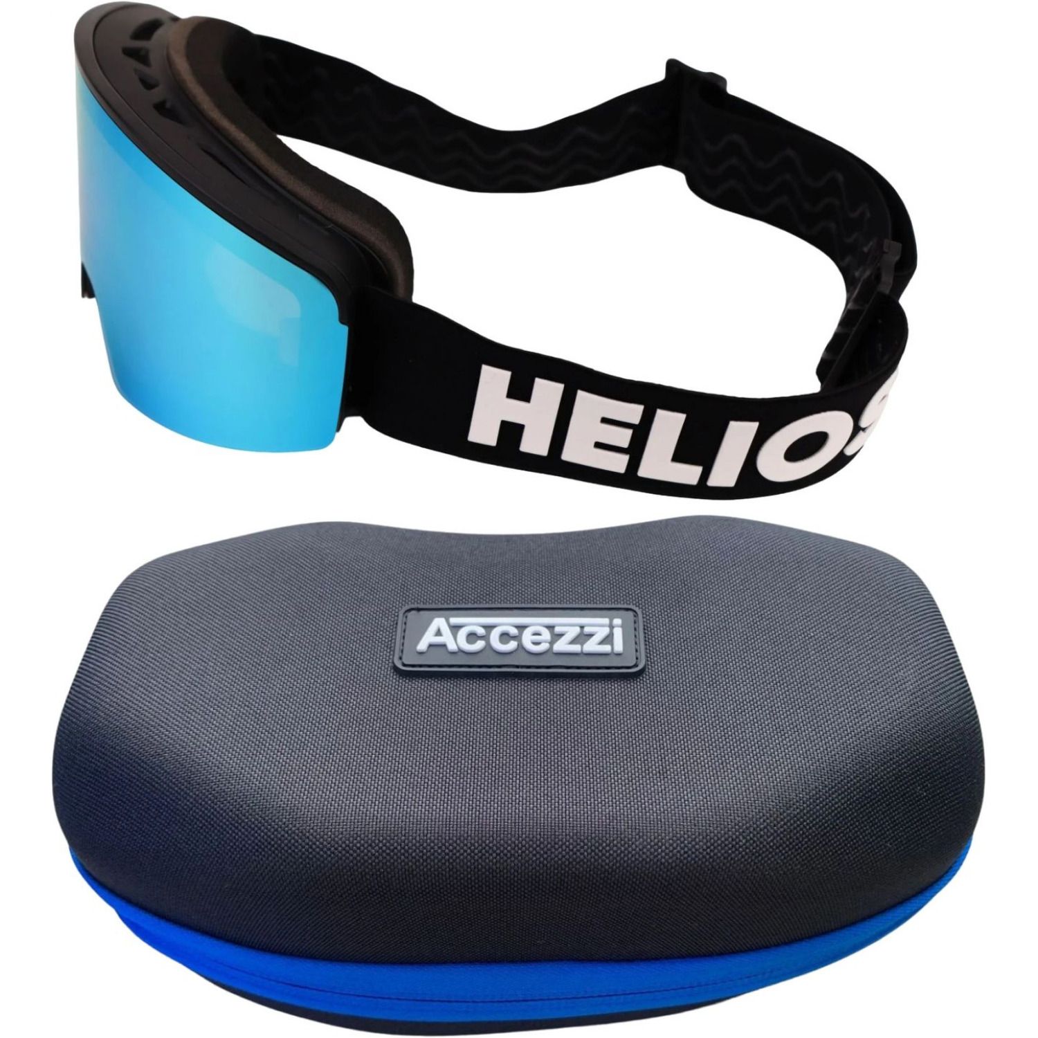 Helios Spark Magnet, junior, sort/blå+ Accezzi Avoriaz gogglecase