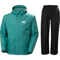 Helly Hansen HH Rain/Seven J regnställ, herr, grön/svart