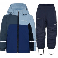 Didriksons Pilvi/Dusk regnsæt, junior, blå