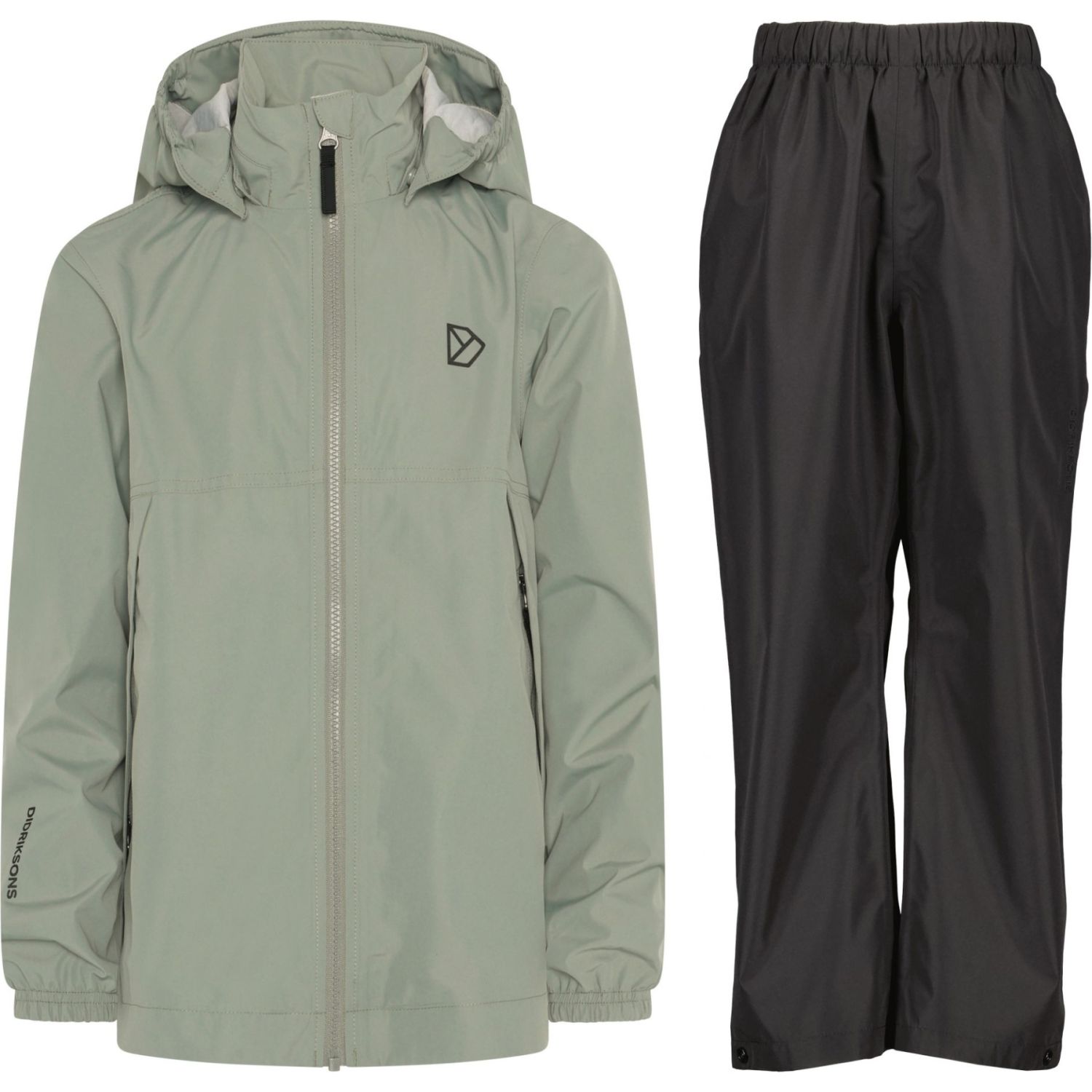 Didriksons Meliss/Penta regnsæt, junior, lysegrøn/sort