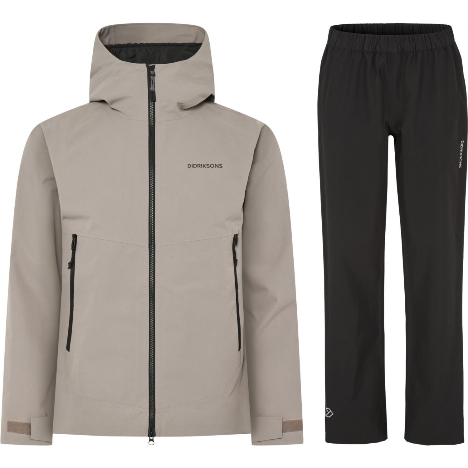 Didriksons Nordic/Biak conjunto de chuva, homem, ash brown/preto