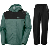 Helly Hansen HH Rain/Vancouver regnställ, herr, svart/grön