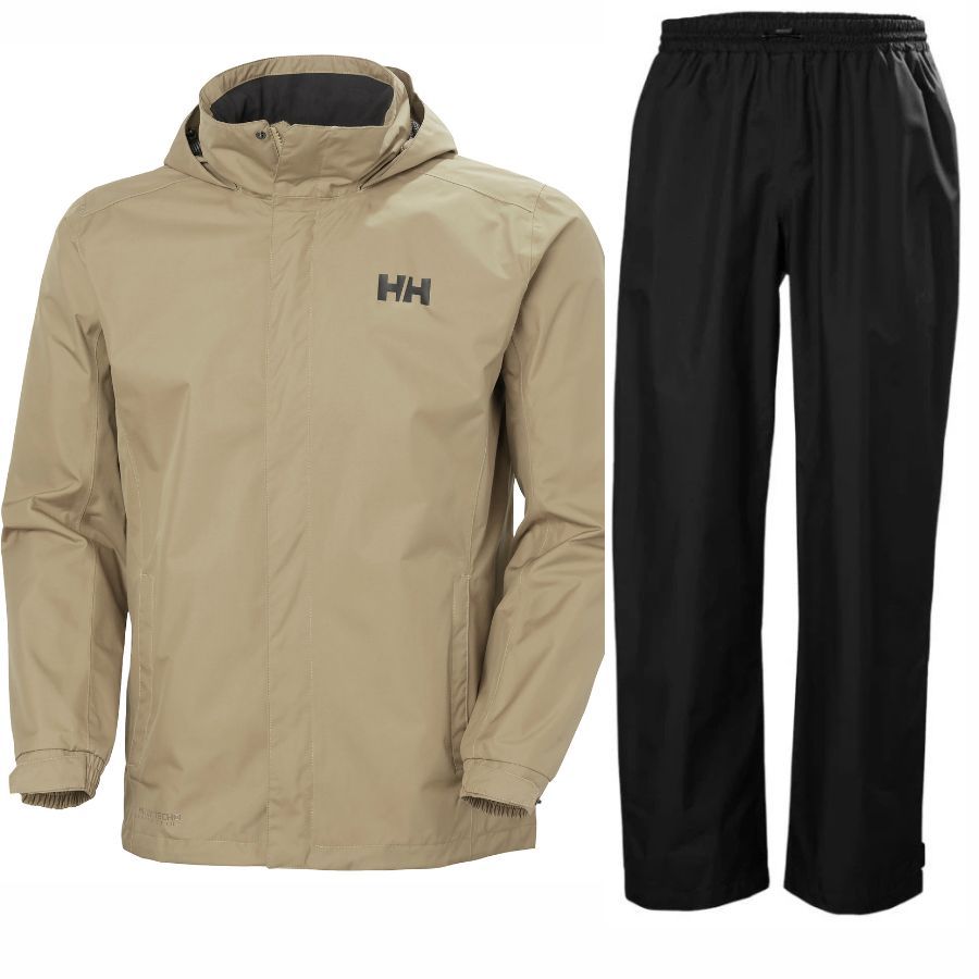 Helly Hansen HH Rain/Dubliner regnsæt, herre, sort/beige
