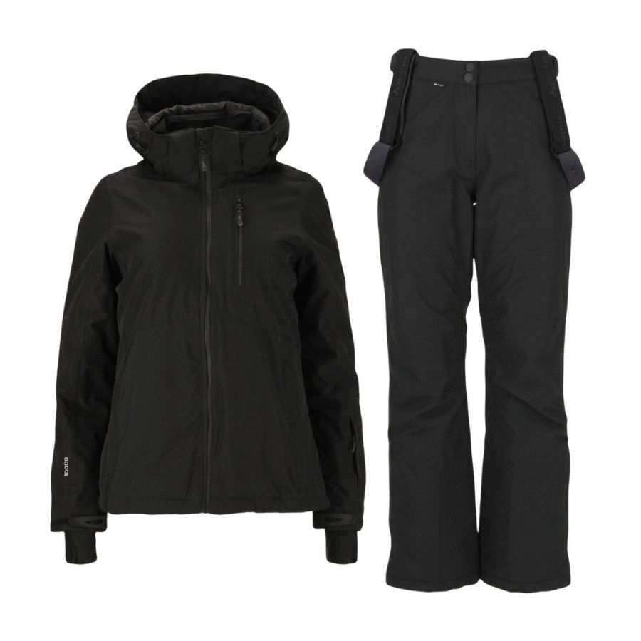 Whistler Drizzle skijakke/skibukse-sett, dame, svart