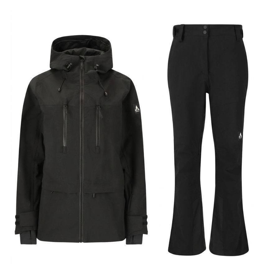 Set giacca e pantaloni da sci Whistler Takoda, da donna, nero