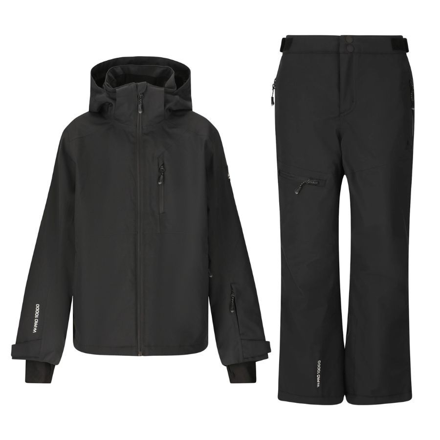 Set giacca e pantaloni da sci Whistler Rossburg, junior, nero