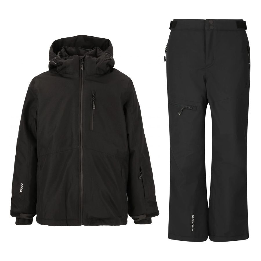 Whistler Drizzle/Rossburg regnsæt, junior, sort