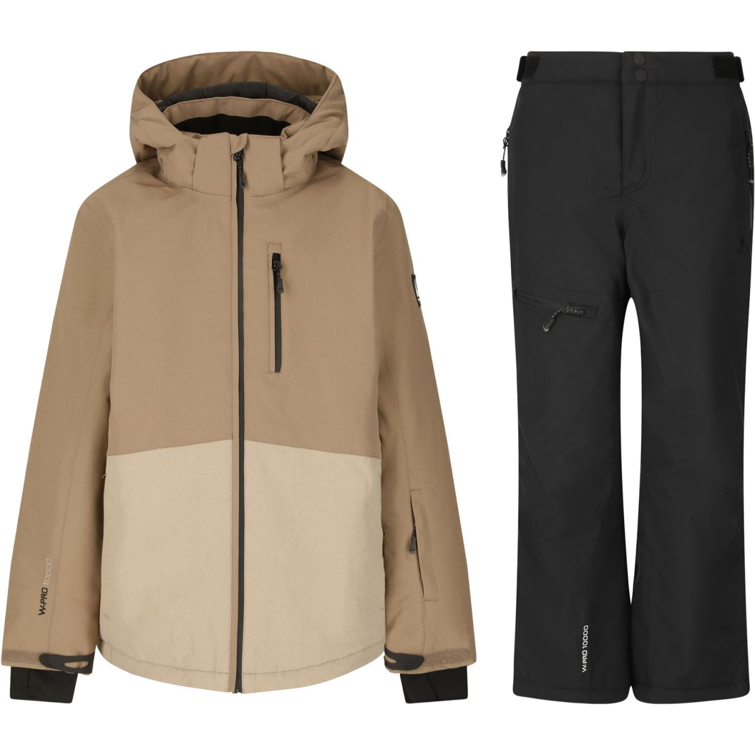 Whistler Drizzle/Rossburg regntøy, junior, beige/svart