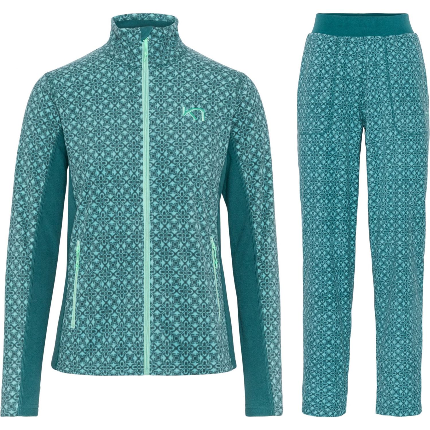 Kari Traa Olga Fleece Sett, dame, grønn