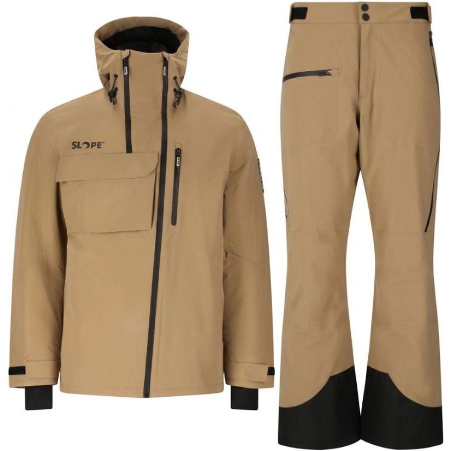 SLOPE Zuko Ski set, men's, brown