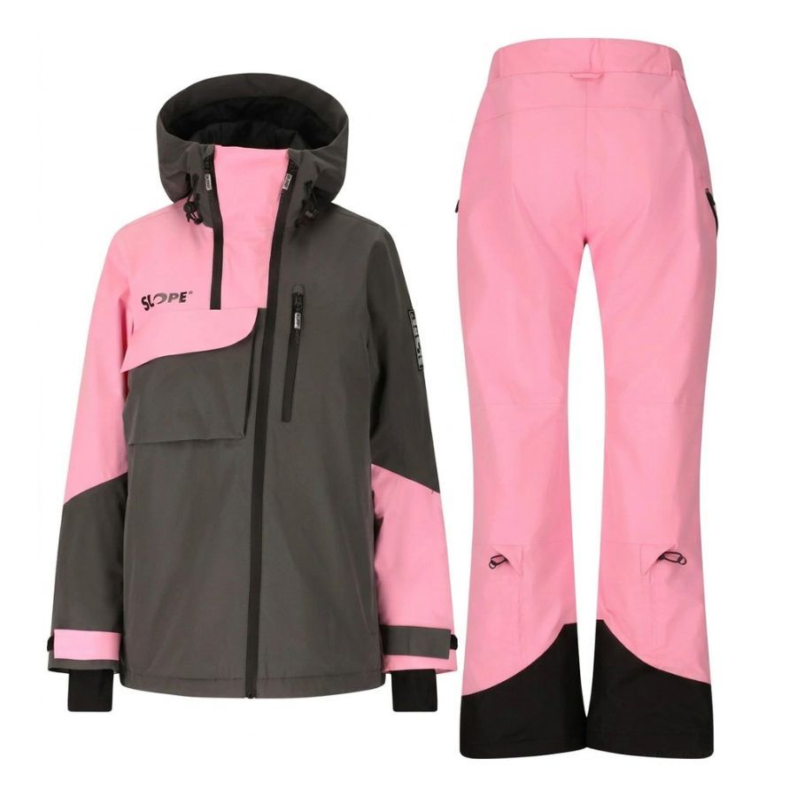 SLOPE Zuko Skiset, dames, grå/pink