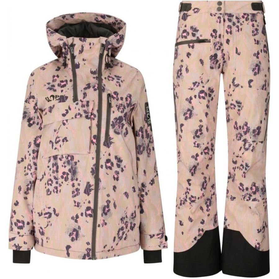 SLOPE Zuko AOP Skidset, dam, feather gray