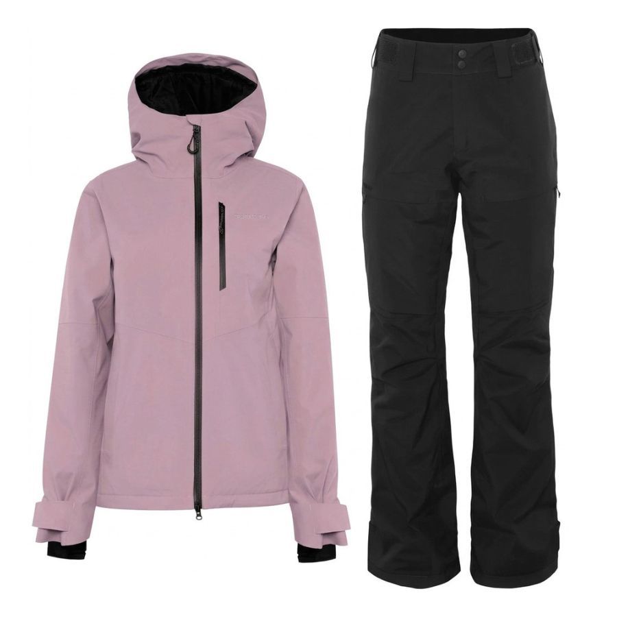 Didriksons Fiora Skisæt, dame, lilac haze/sort