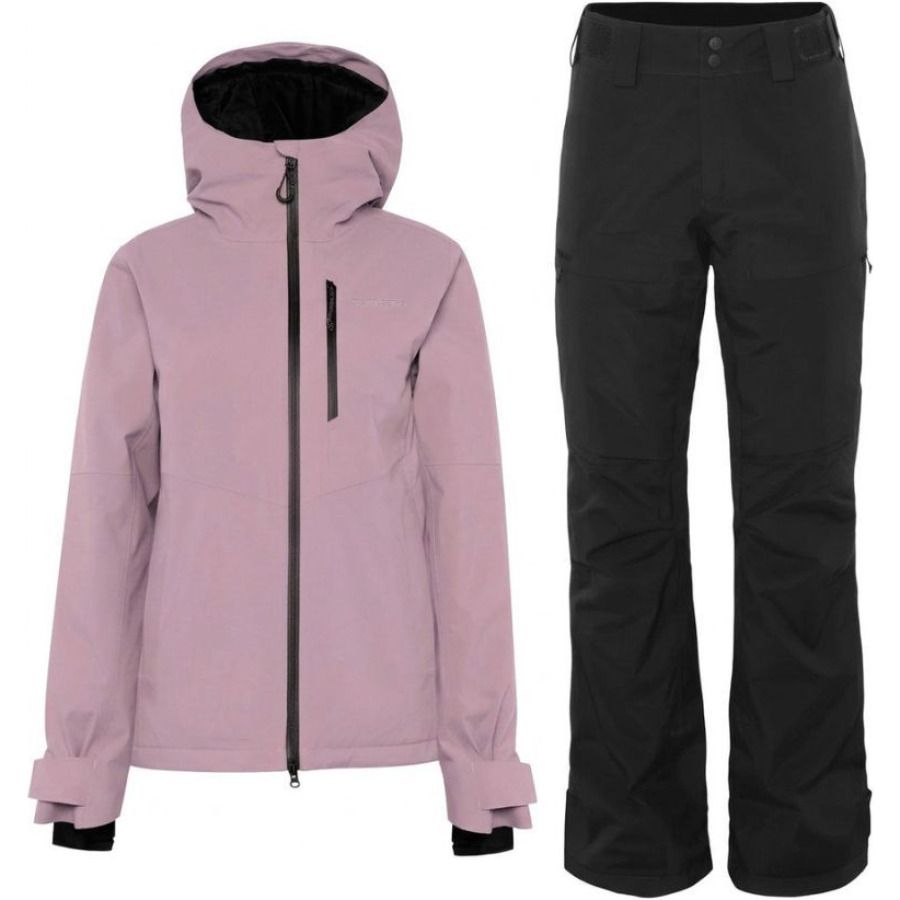 Didriksons Fiora Skisæt, dame, lilac haze/sort