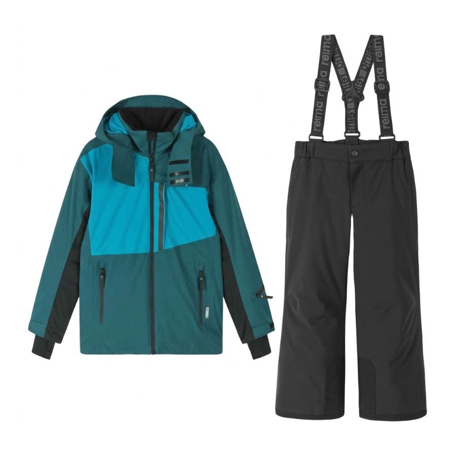 Reima Jatuni Ski sets, children's, dark teal/black