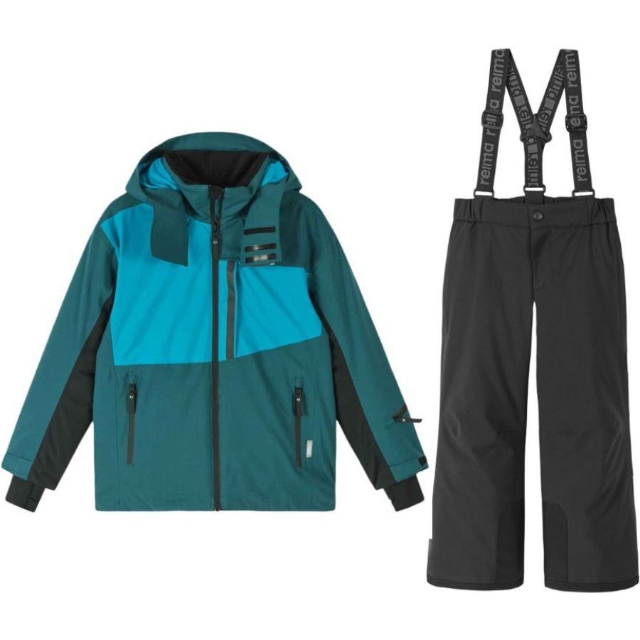 Reima Jatuni Set de schiuri, pentru copii, dark teal/black