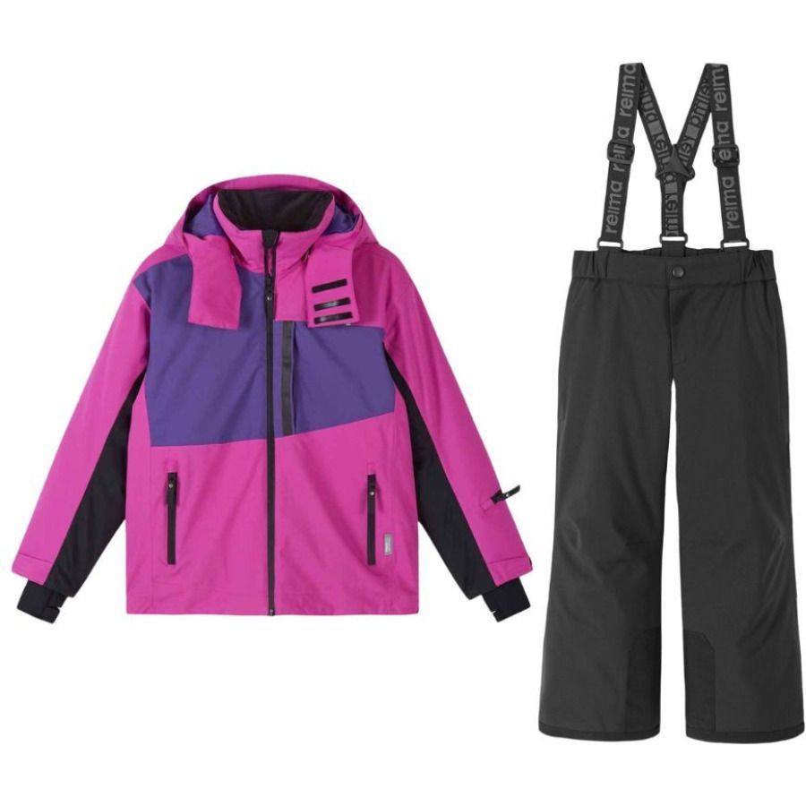 Reima Jatuni Set de schiuri, pentru copii, fucshia/black