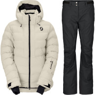 Scott Ultimate Warm Skiset, Damen, beige/sort