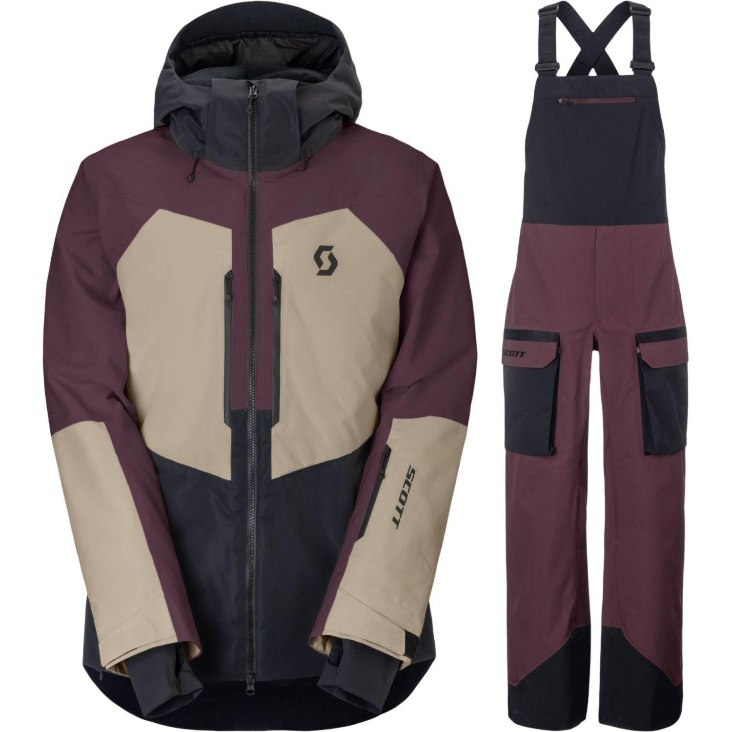 Scott Ultimate Dryo Skisæt, herre, cocoa red/beige/rød/sort