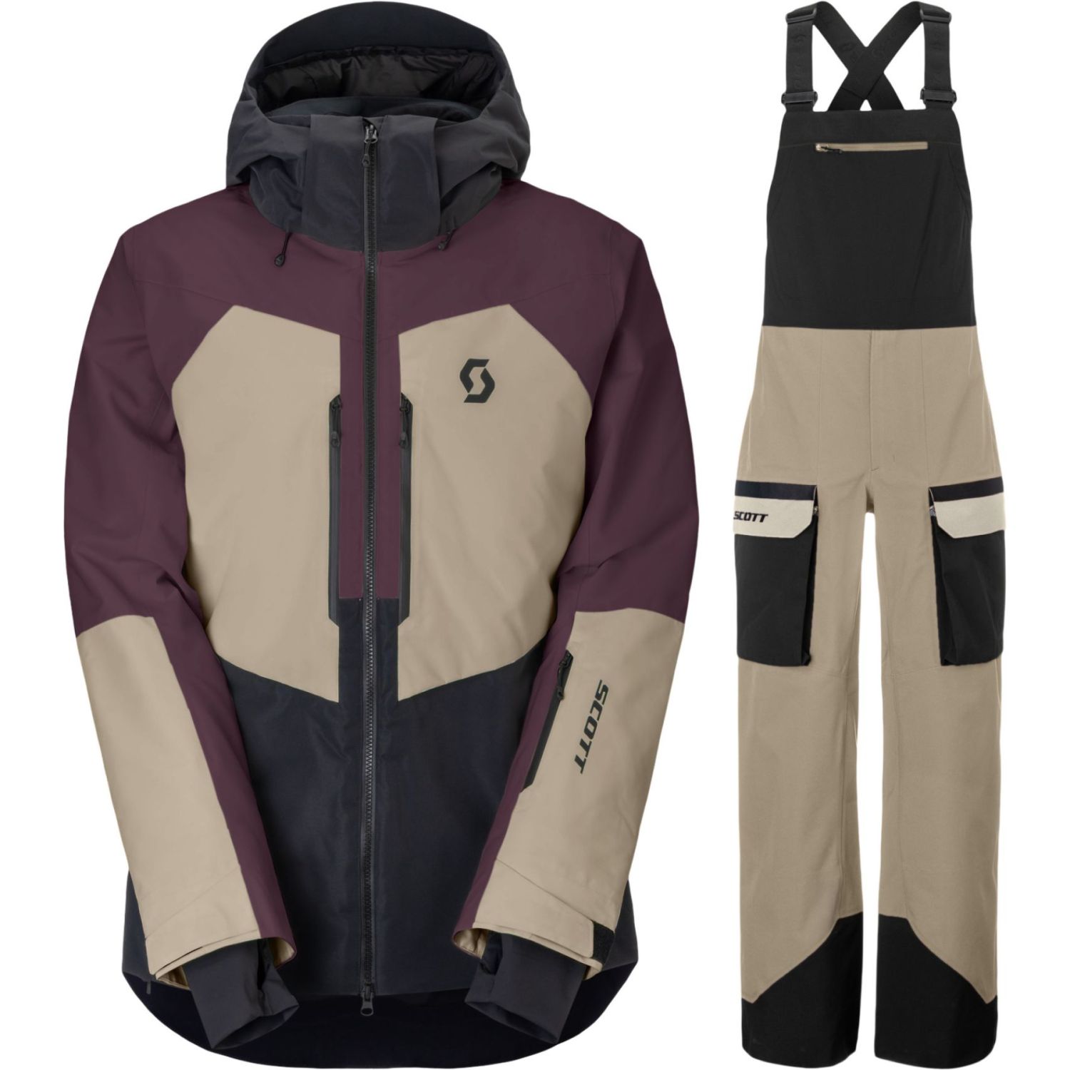 Scott Ultimate Dryo Skisæt, herre, cocoa red/beige/sort