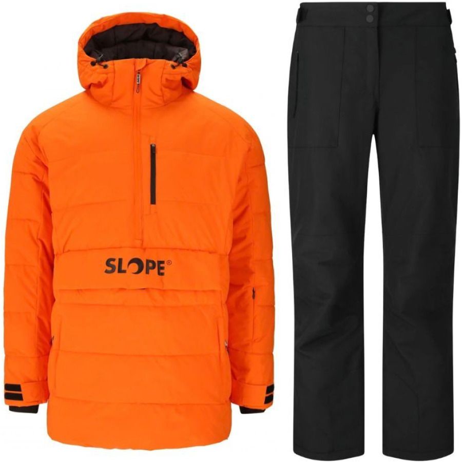 SLOPE Thumper Ensemble de ski, homme, orange/noir
