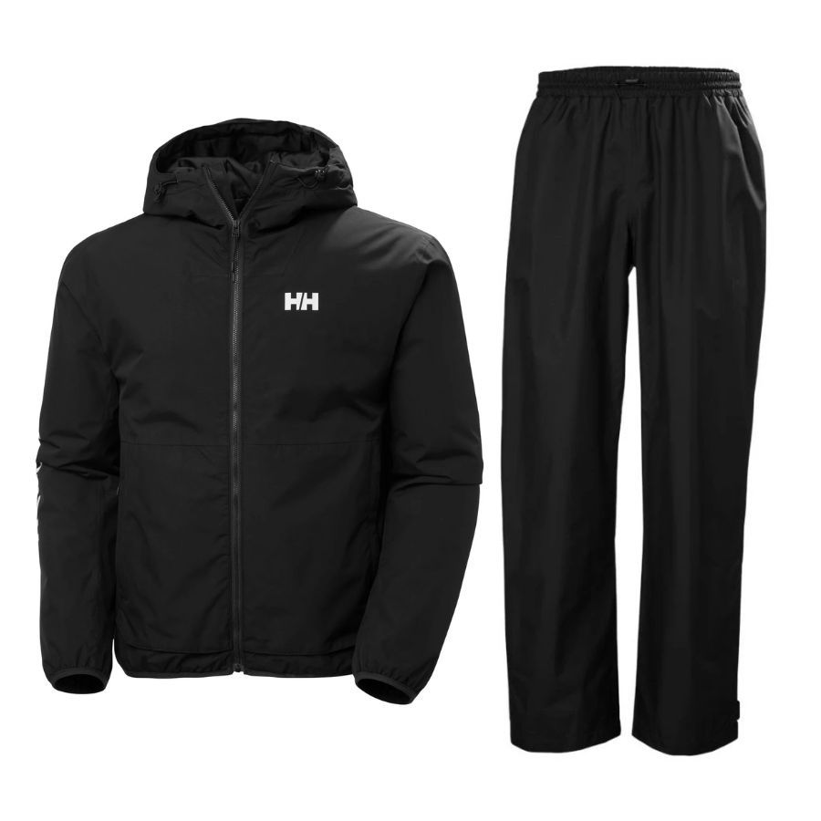 Helly Hansen Ervik Regnklær, herre, sort