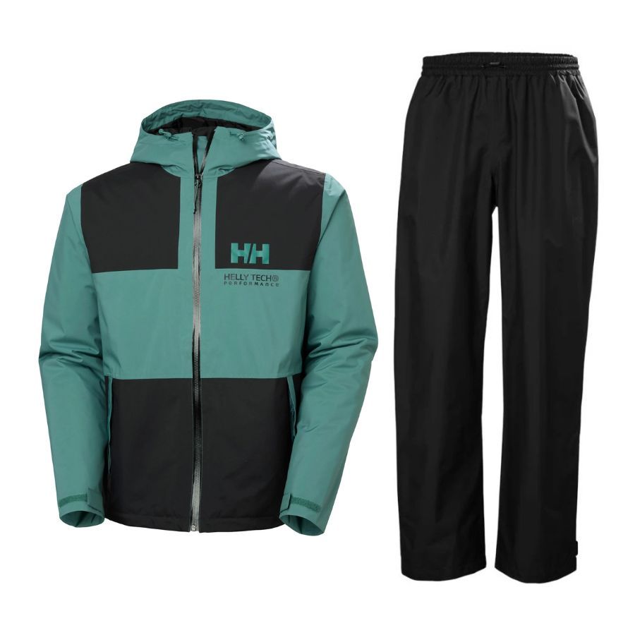 Helly Hansen Ace Regenbekleidung, Herren, grøn/sort