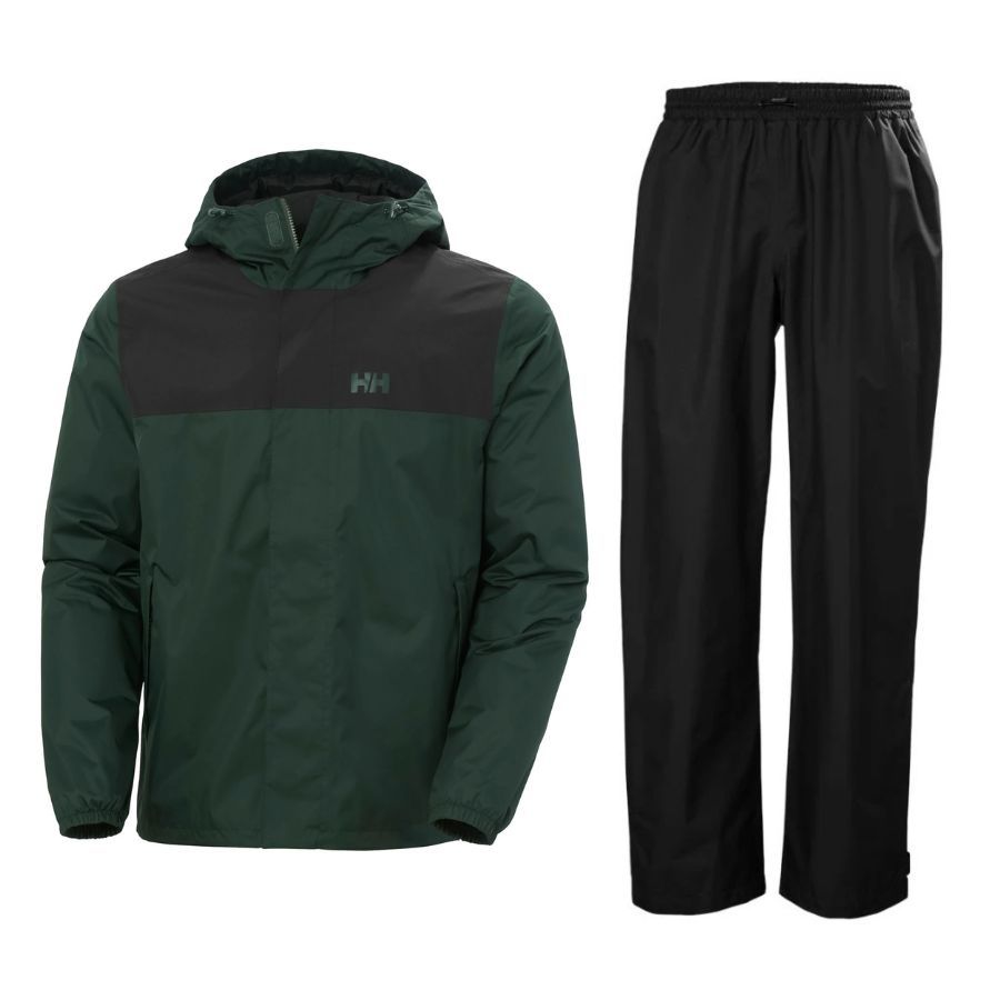 Helly Hansen Vancouver Regenbekleidung, Herren, grøn/sort
