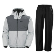 Helly Hansen Ervik Regnklær, herre, grå/sort