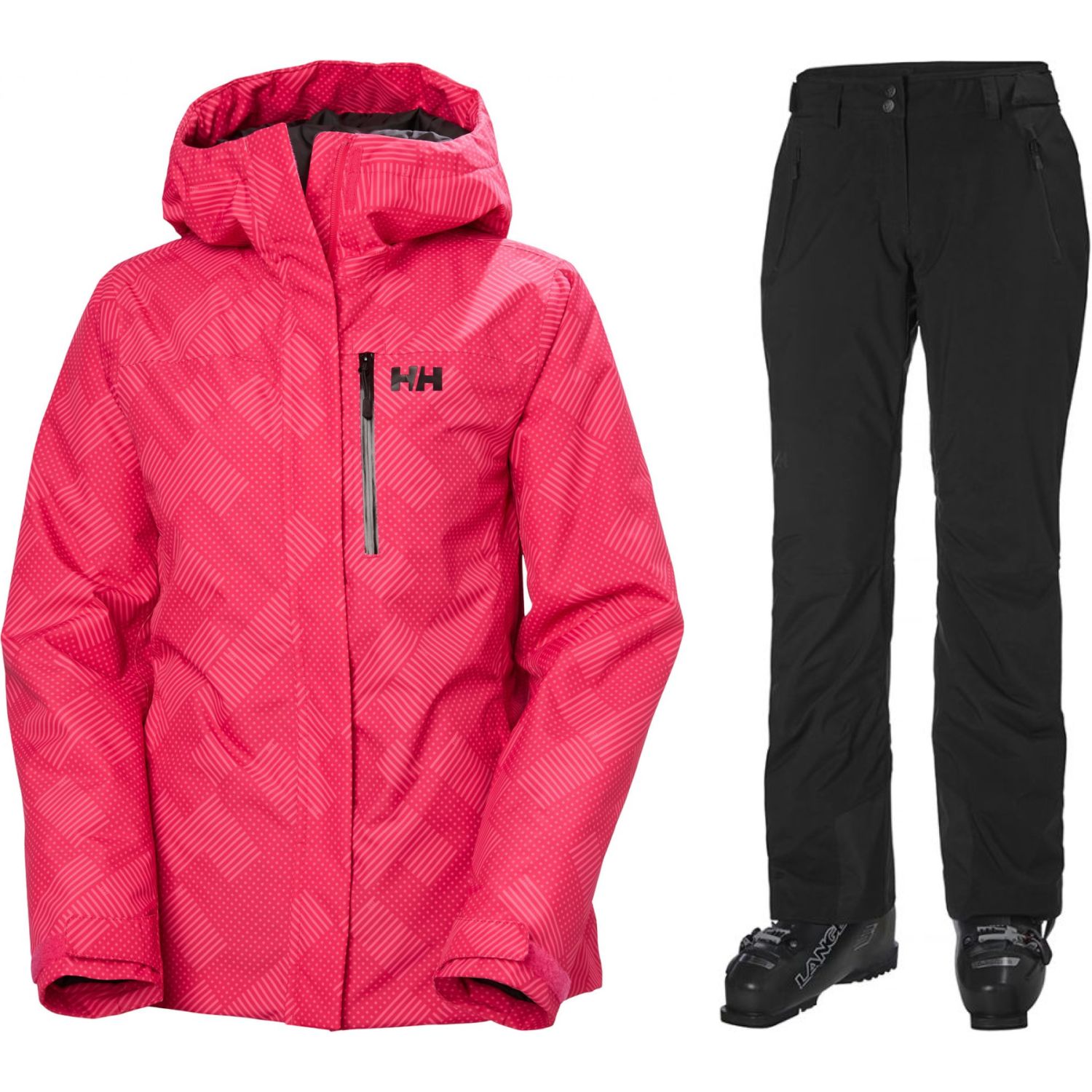 Helly Hansen Snowplay Lyžiarska súprava, dámska, ružová/čierna