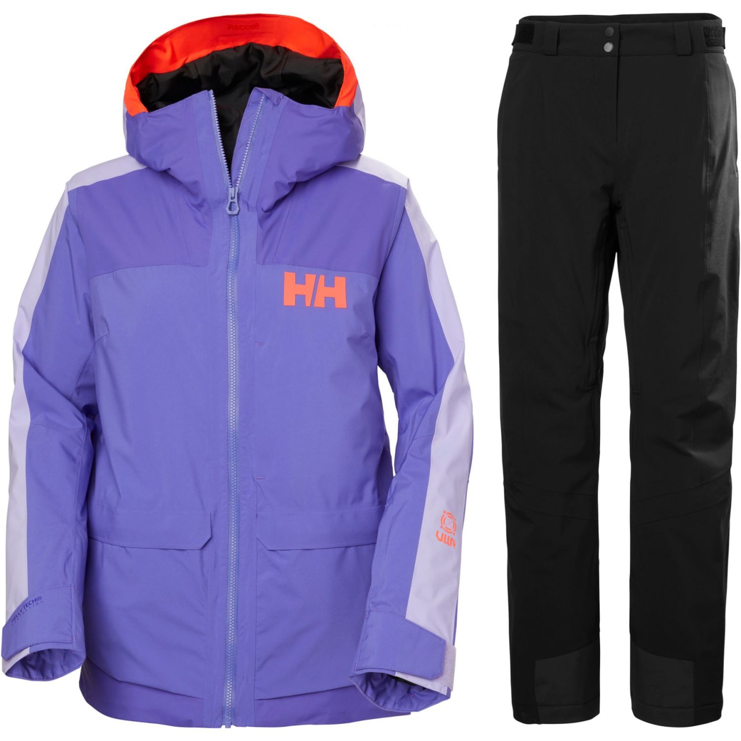 Helly Hansen Powchaser 3.0 Skisæt, dame, lilla/sort