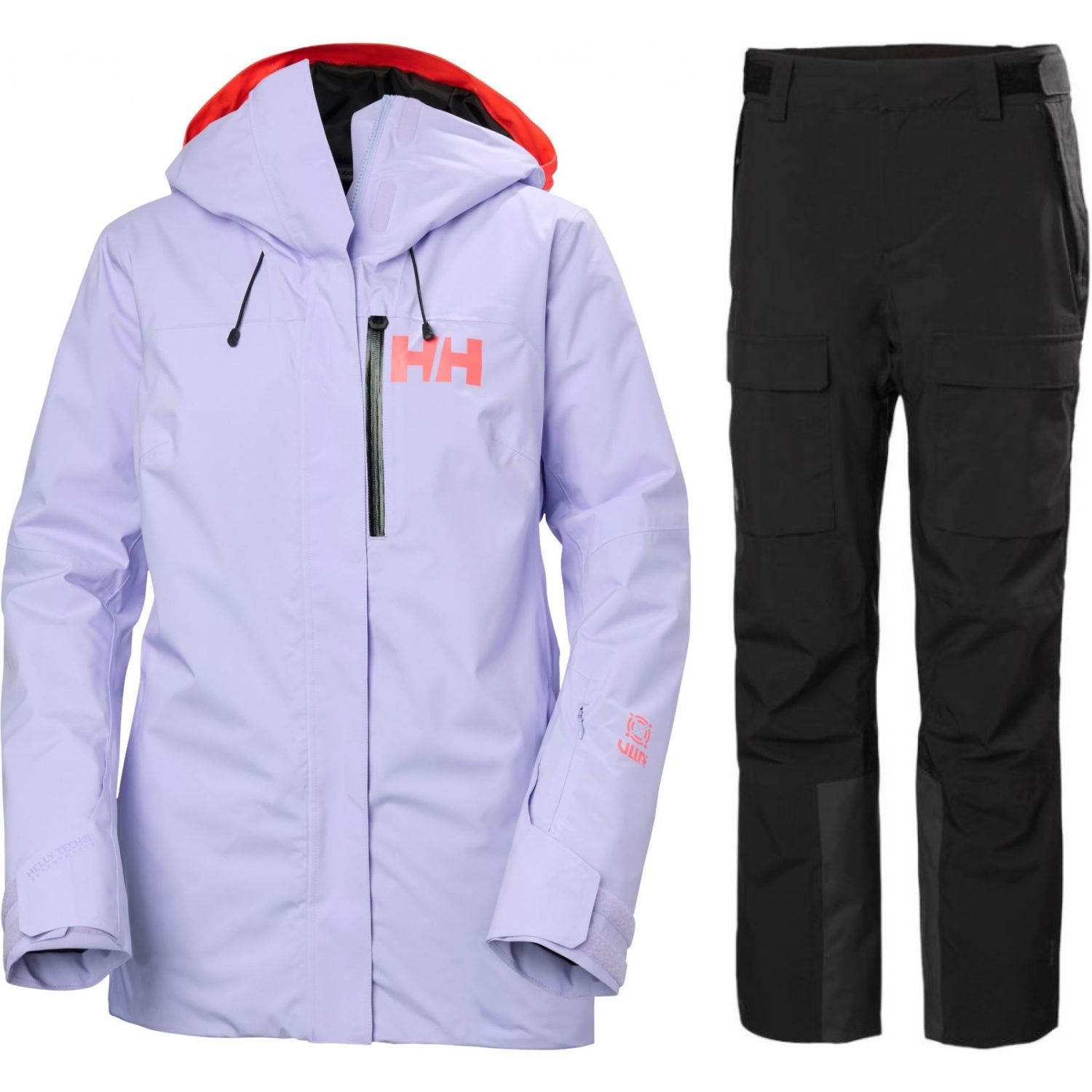 Helly Hansen Powshot Skisæt, dame, lilla/sort
