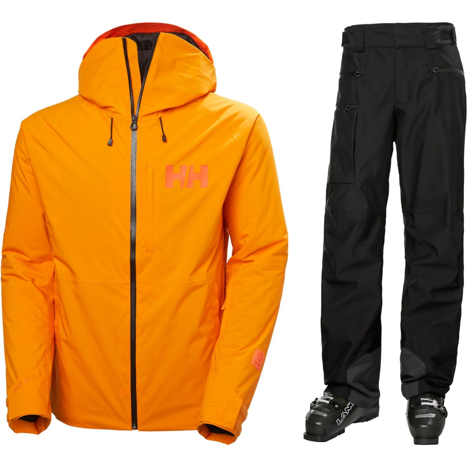 Helly Hansen Powderface Skisæt, herre, orange/sort