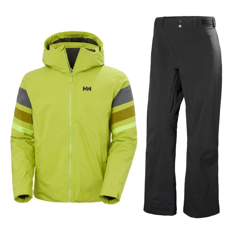 Helly Hansen Panoramic Ins Set da sci, da uomo, grøn/sort