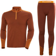 Helly Hansen Lifa Merino Midweight 1/2 Zip Sæt, herre, brun