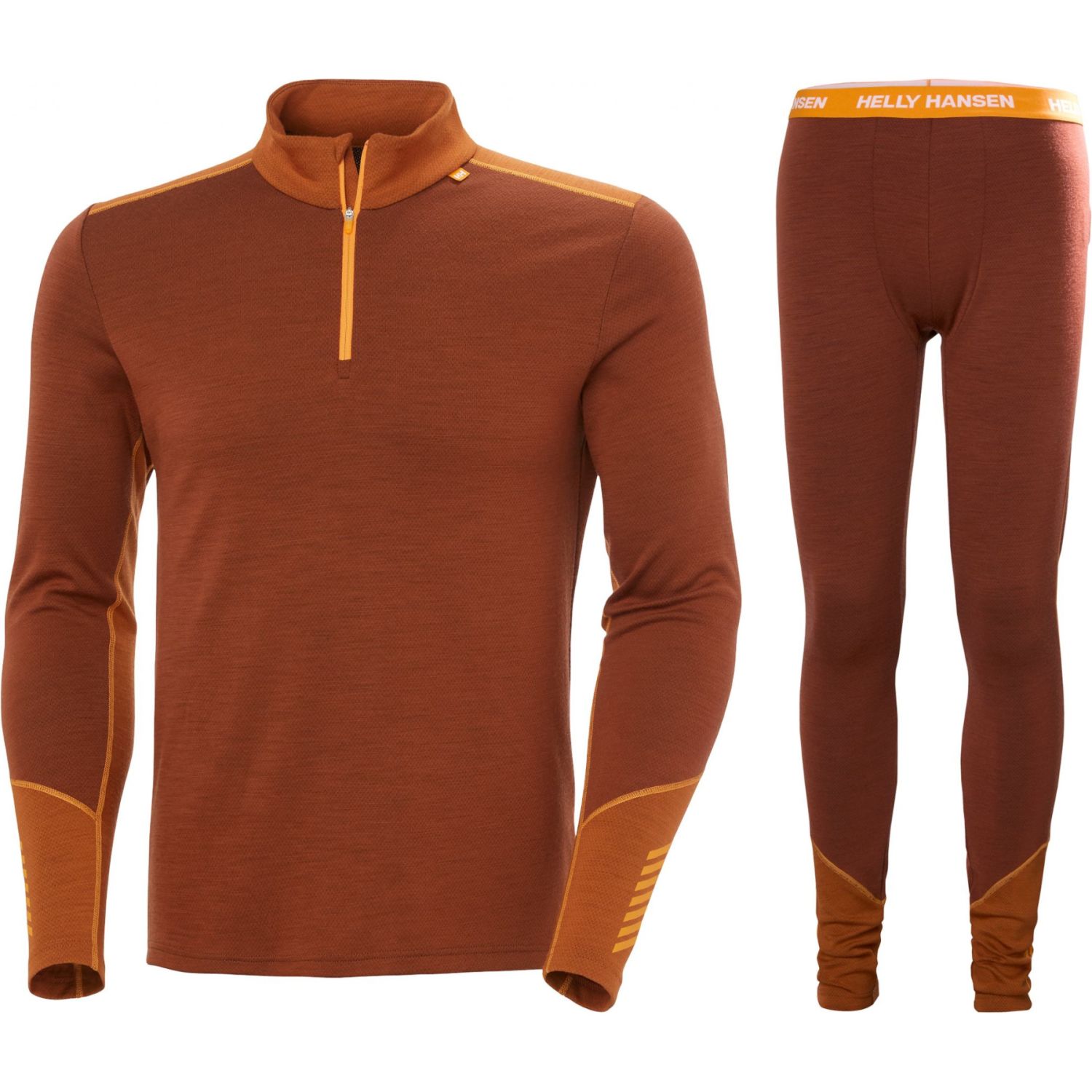 Helly Hansen Lifa Merino Midweight 1/2 Zip Sarja, herra, ruskea