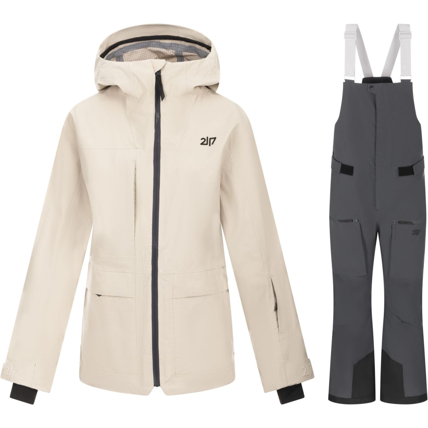 2117 of Sweden Dartsel 3l Skiset, Damen, beige/grå