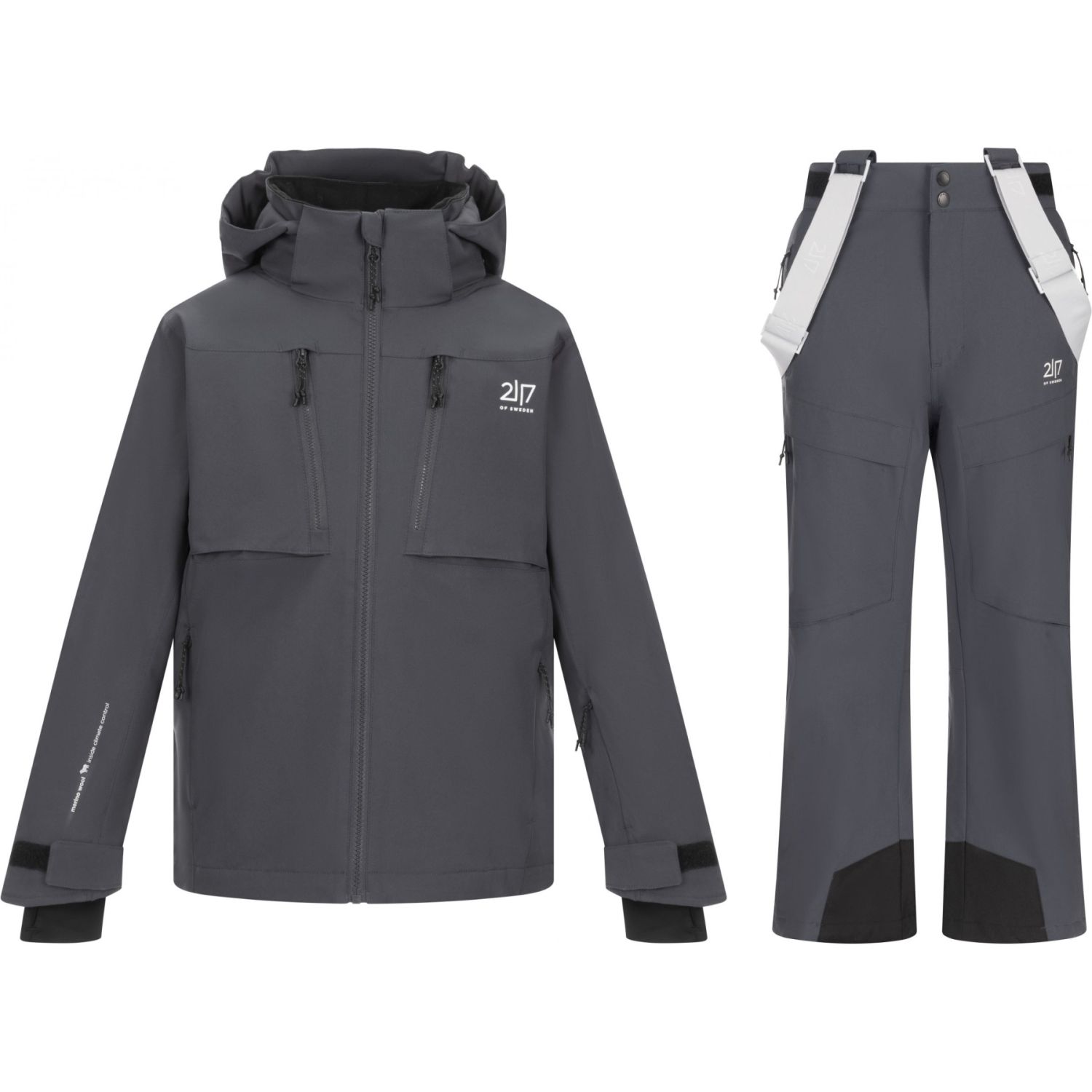 2117 of Sweden Lillpite Skisæt, børn, grå