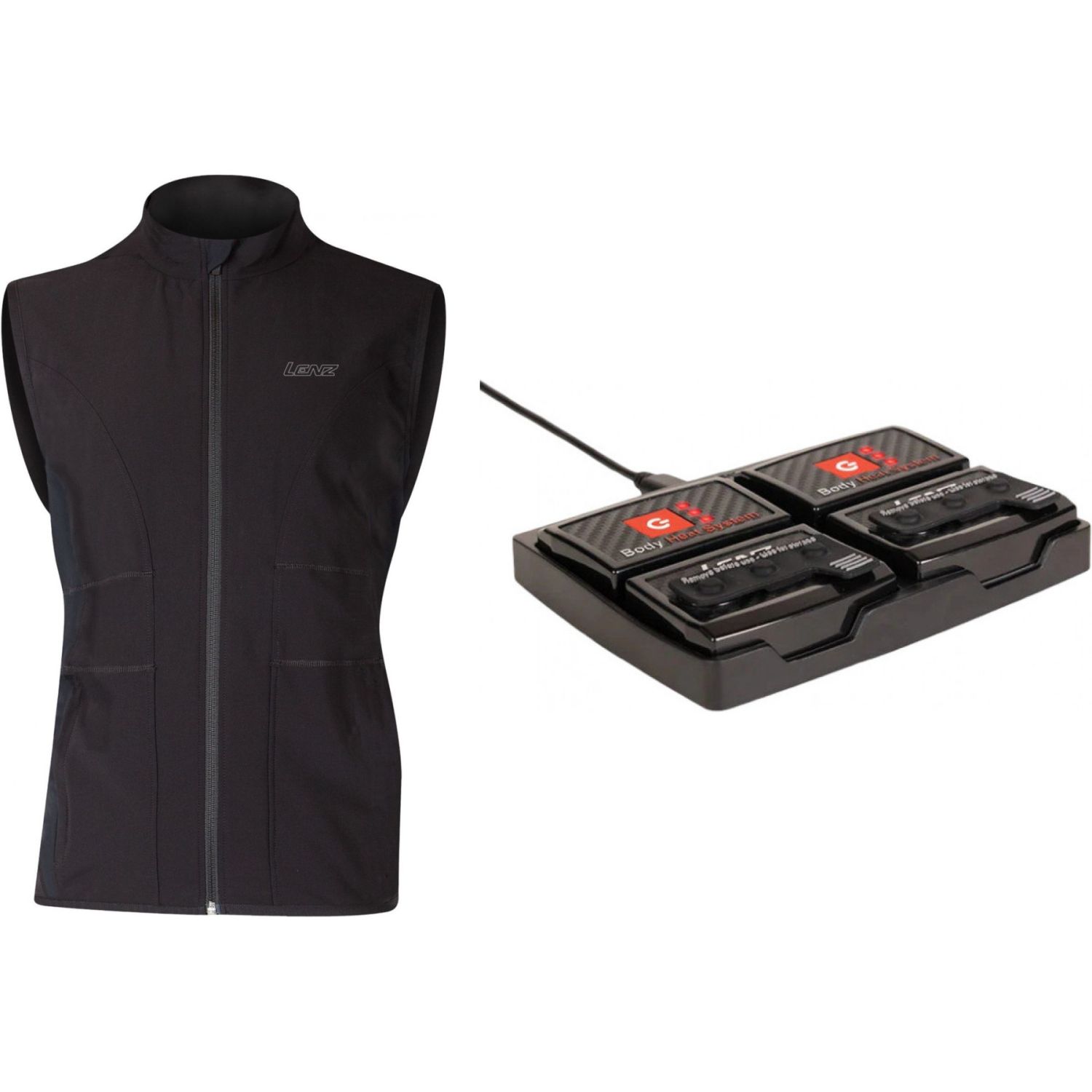 Lenz Heat Vest 1.0 Set, pánský, černá